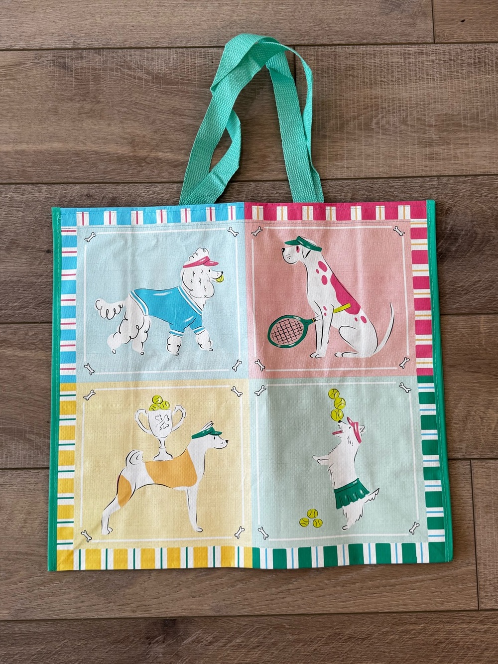Homegoods TJMaxx Marshalls Viral Tennis Dogs Tennis Reusable Tote Bag NWOT